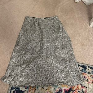 Black/silver midi skirt